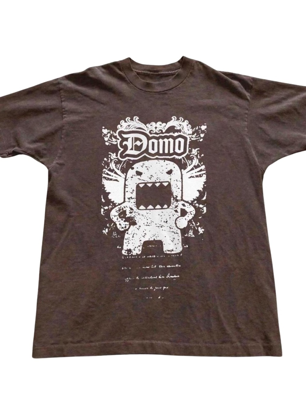Gildan Brown Graphic Tee with White Domo Print